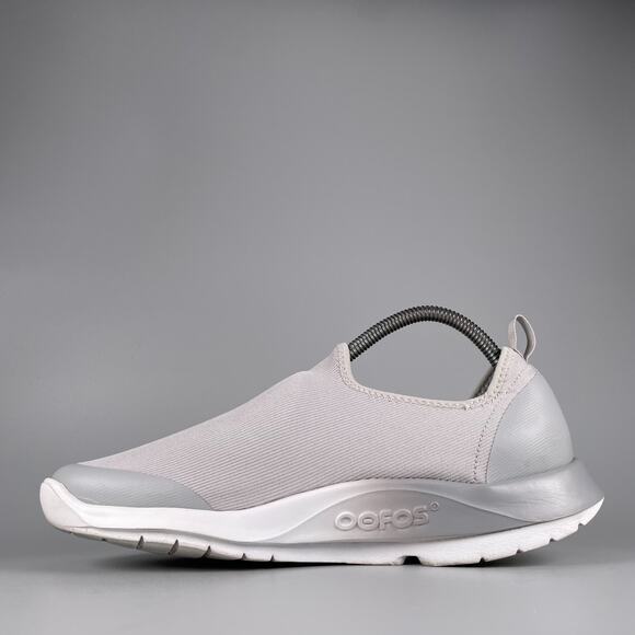 Oofos OOmg eeZee Men’s Size 9.5 Gray Comfort Slip On Recovery Sneakers Shoes GUC main image 5